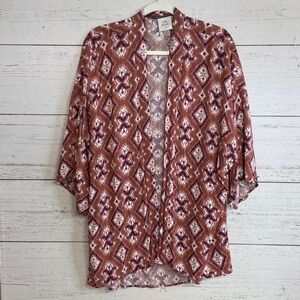 Knox Rose Open Front Cardigan Kimono Duster, size M/L